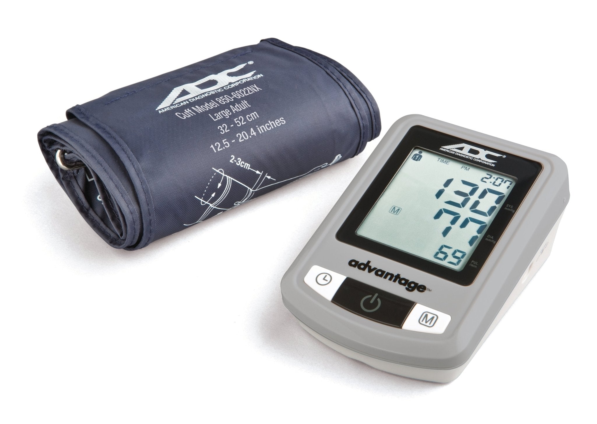 EA/1 - American Diagnostic Advantage™ Automatic Digital BP Monitor, Large Adult Cuff, Navy - Best Buy Medical Supplies