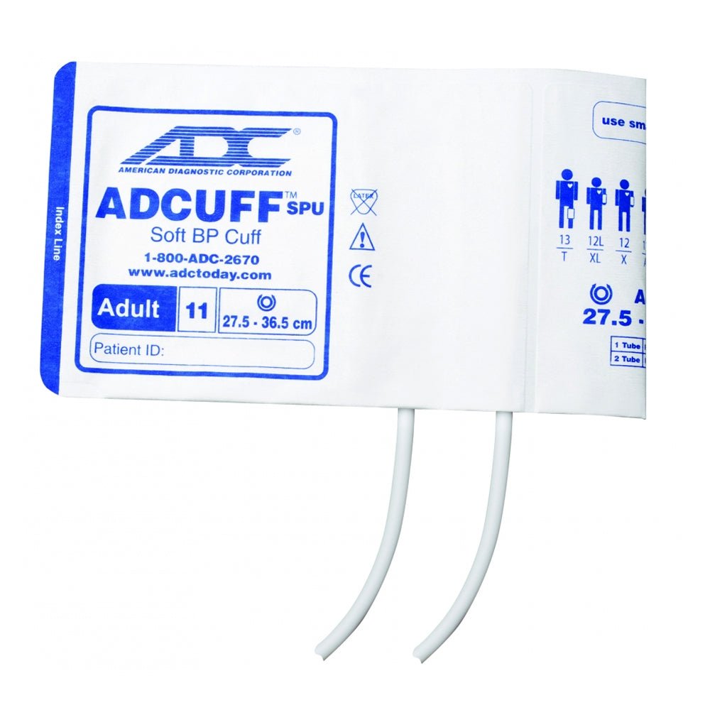 EA/1 - American Diagnostic Corporation Blood Pressure Cuff, Adult, Disposable, without Connector, Two Tube, 27.5cm to 36.5cm, Navy - Best Buy Medical Supplies