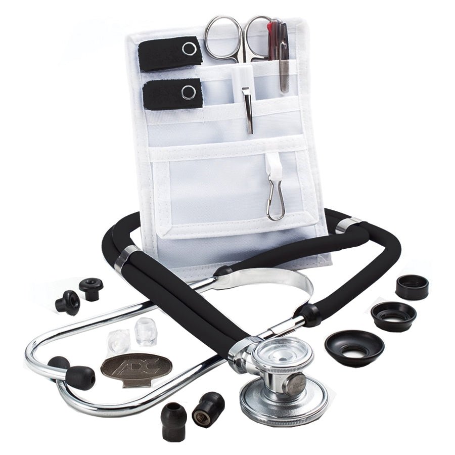 EA/1 - American Diagnostic Corporation Sprague-Rappaport Type Medical Stethoscope, with Accessory Pack, Black - Best Buy Medical Supplies