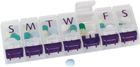 EA/1 - Apothecary Products 7-Day Push Button Pill Reminder, Medium (2" x 5-5/8") - Best Buy Medical Supplies