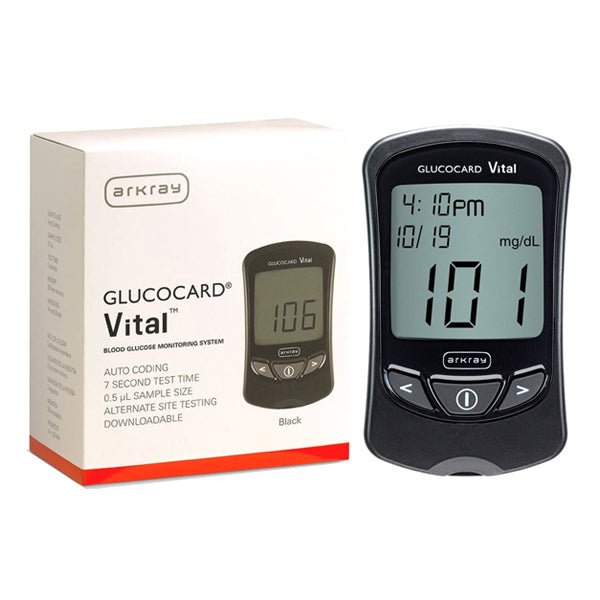 EA/1 - Arkray Glucocard® Vital™ Blood Glucose Meter Kit, 3" x 2" x 5" Black - Best Buy Medical Supplies