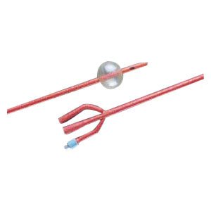 EA/1 - Bardex® I.C. Infection Control 3-Way Specialty Foley Catheter, Red, Coude, 18Fr, 30cc Balloon Capacity, Red, Coude Tip - Best Buy Medical Supplies