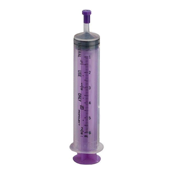 EA/1 - Cardinal Health™ Monoject™ Oral Enteral Feeding Syringe, 6mL, Purple - Best Buy Medical Supplies