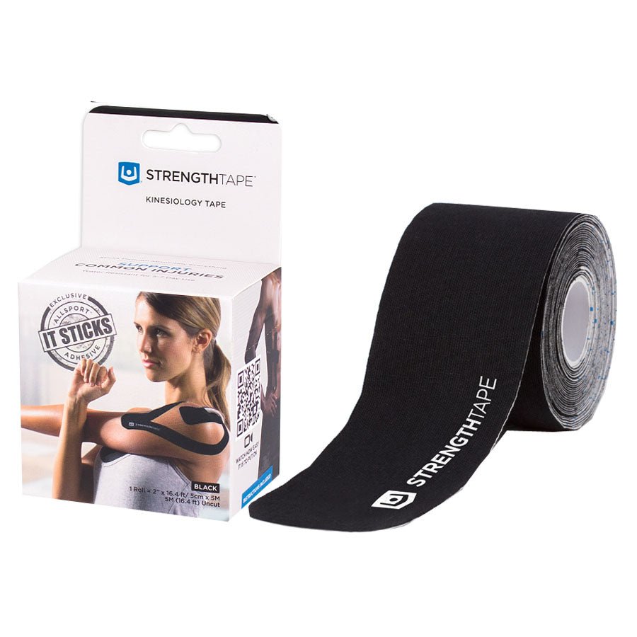 EA/1 - Carex StrengthTape® Kinesiology Tape, 5M Precut Roll, 2" x 16' 4" Black - Best Buy Medical Supplies