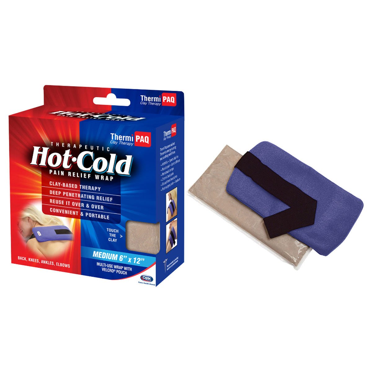 EA/1 - Carex ThermiPaq® Hot/Cold Pain Relief Wrap, Medium, 0.5" x 6" Depth 12" - Best Buy Medical Supplies