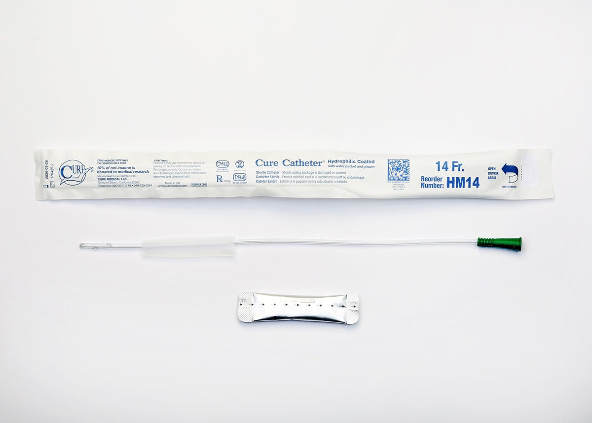 EA/1 - Cure Male Hydrophilic Coated Sterile Intermittent Urinary Catheter 14Fr 16" - Best Buy Medical Supplies