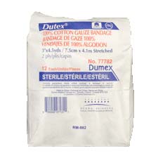 EA/1 - Derma Sciences Dutex® Conforming Bandage, 2-Ply, 100% Cotton, Sterile, 3" x 4-1/10yd - Best Buy Medical Supplies