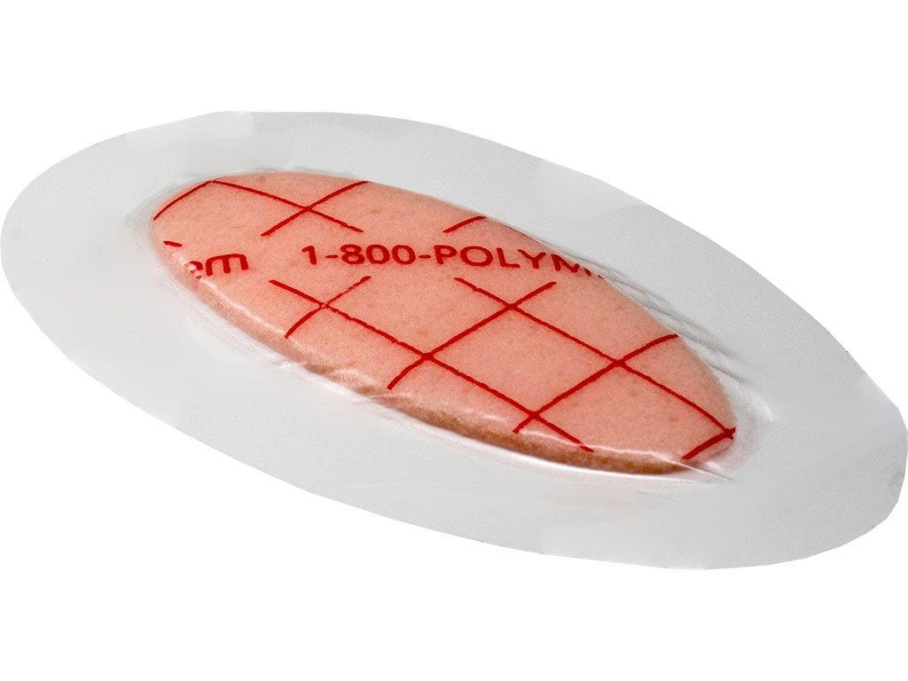 EA/1 - Ferris PolyMem® Shapes™ #5 QuadraFoam® Dressing without Silver 5" x 3-1/2" Oval with 3" x 2" Pad - Best Buy Medical Supplies