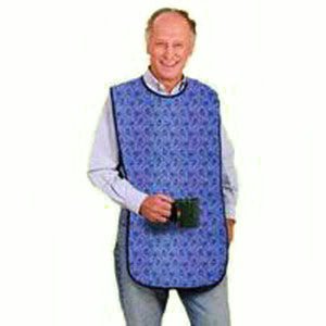 EA/1 - Fiberlinks Textiles Inc Mealtime Protector, 18" x 36", Blue Paisley, Cotton, Full Length Bib - Best Buy Medical Supplies