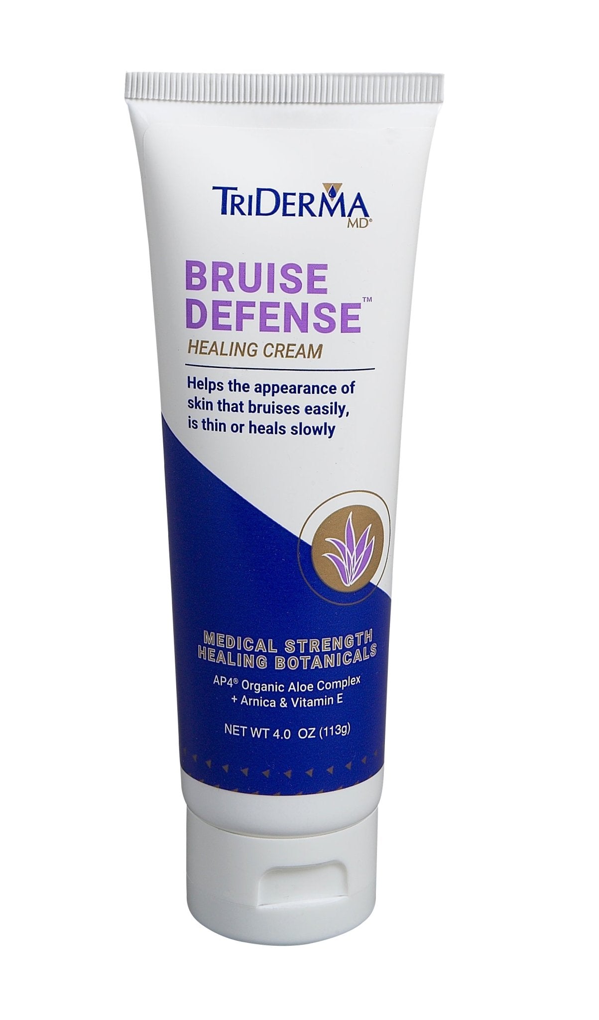 EA/1 - Genuine Virgin Aloe TriDerma® Diabetic Bruise Defense™ Healing Cream, Fragrance-Free, Non-Greasy 2.2 oz - Best Buy Medical Supplies