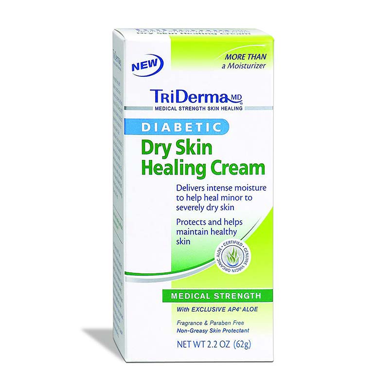 EA/1 - Genuine Virgin Aloe TriDerma® Diabetic Dry Skin Defense™ Healing Cream, Fragrance-Free, Non-Greasy 2.2 oz - Best Buy Medical Supplies