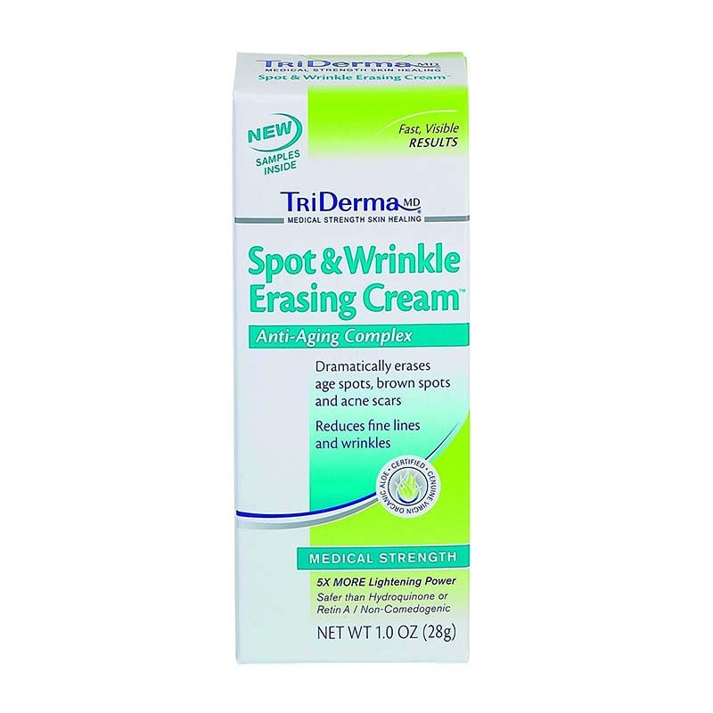 EA/1 - Genuine Virgin Aloe TriDerma® Spot & Wrinkle Erasing Cream, Non-Comedogenic, Anti-Oxidant, 1 oz - Best Buy Medical Supplies