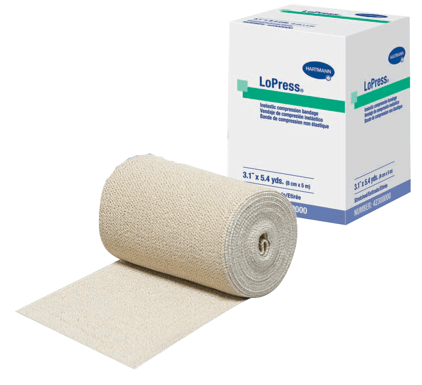 EA/1 - Hartmann LoPress® Inelastic Compression Bandage, Non-Sterile, Stretched 5-2/5 yds x 3-1/10" - Best Buy Medical Supplies
