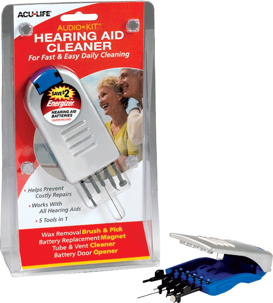 EA/1 - Health Enterprises Audio-Kit&trade; Hearing Aid Cleaner Kit, Built into an Easy-to-Hold Handle - Best Buy Medical Supplies