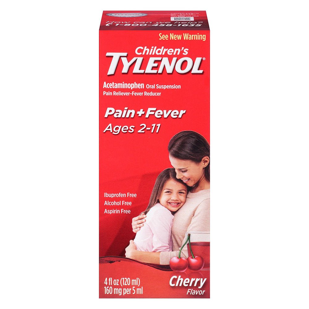 EA/1 - Johnson & Johnson Children's Tylenol&reg; Oral Suspension Liquid, Cherry Blast, 4fl oz - Best Buy Medical Supplies