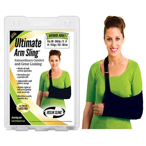 EA/1 - Joslin Ultimate Arm Sling® for Average Adult, 90 lb to 250 lb Capacity, Black - Best Buy Medical Supplies