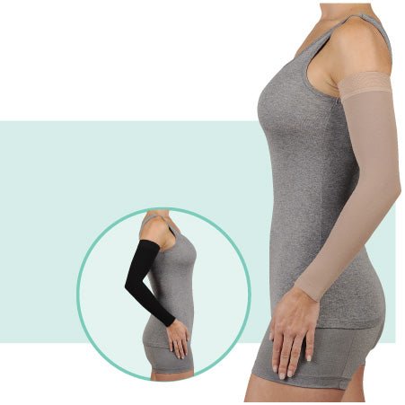 EA/1 - Juzo Dynamic Varin Soft-in Women's Circular Knit Arm Sleeve with Full Silicone Border, 30 to 40mm Hg Compression, Beige, Size 3 Regular - Best Buy Medical Supplies