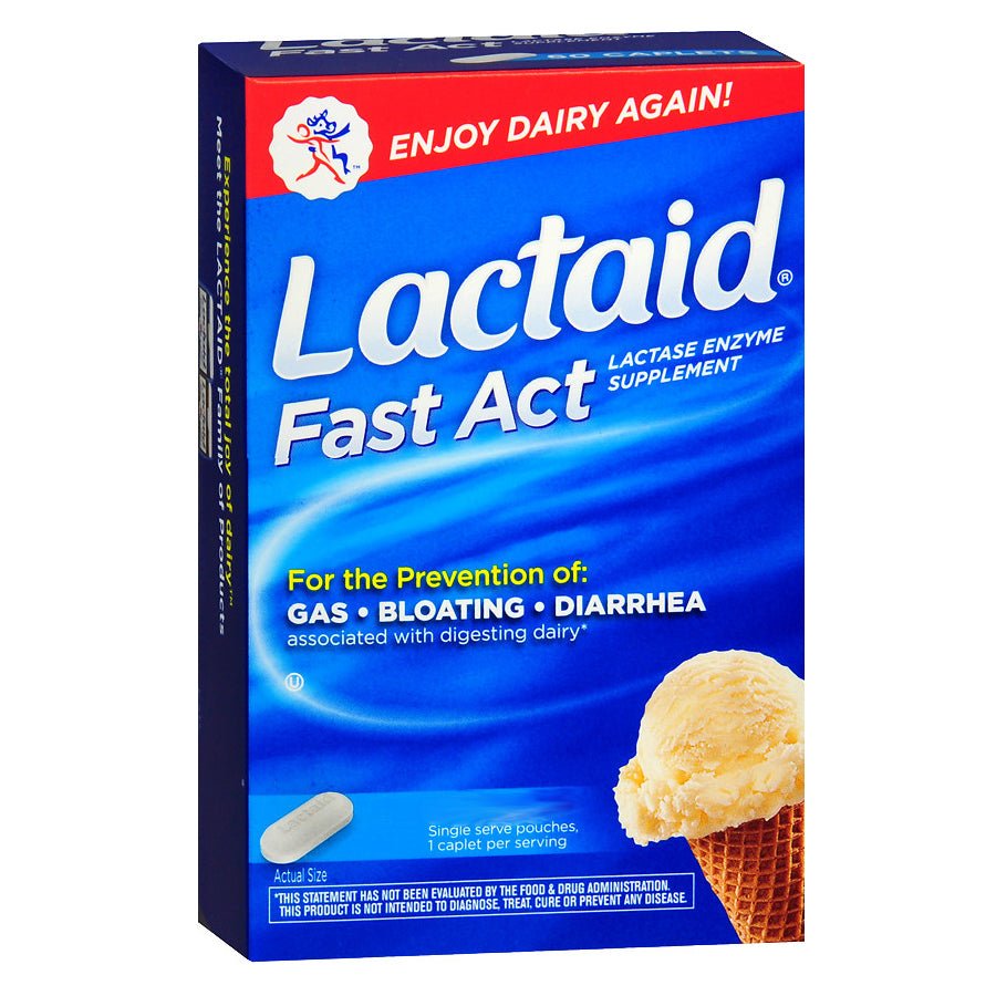 EA/1 - Lactaid Fast Act Lactase Enzyme Supplement, Caplets - Best Buy Medical Supplies