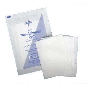 EA/1 - Medline® Industries Sterile Nonadherent Dressing Pad, 3" W x 8" L, Latex-free, Waterproof - Best Buy Medical Supplies