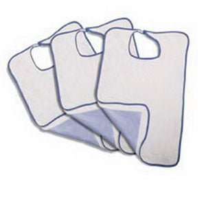 EA/1 - Medline® Industries Velcro® Impervious Extra Long Terry Cloth Adult Bib, 21" x 33", White, Hook and Loop Closure - Best Buy Medical Supplies