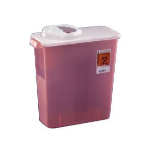 EA/1 - Monoject™ Chimney-Top Sharps Container 4 Quart, Small, Autoclavable, 10-14/25" L X 6-3/4" W X 7-2/25" H - Best Buy Medical Supplies