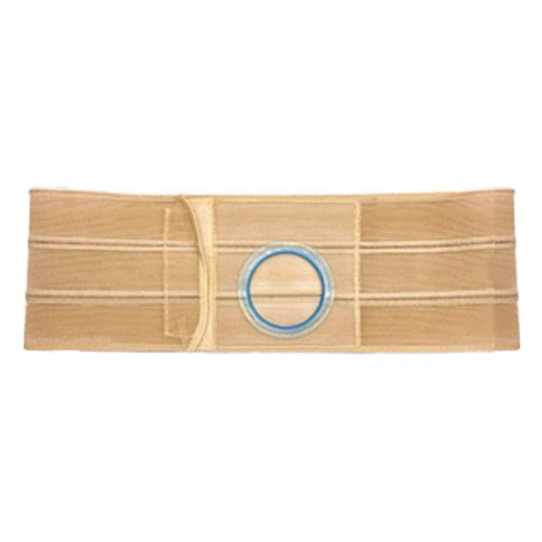 EA/1 - Nu-Hope Support Belt, Original Flat Panel, 2-1/8" Stoma, 6" Wide, Left, 1" From Bottom, Medium, Beige - Best Buy Medical Supplies