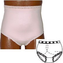 EA/1 - OPTIONS™ Ladies' Basic with Built-In Barrier/Support, Soft Pink, Right-Side Stoma, Large 8-9, Hips 41" - 45" - Best Buy Medical Supplies