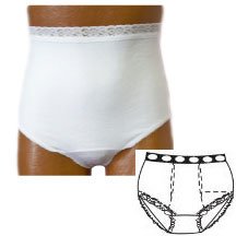 EA/1 - OPTIONS™ Ladies' Basic with Built-In Barrier/Support, White, Dual Stoma, Medium 6-7, Hips 37" - 41" - Best Buy Medical Supplies