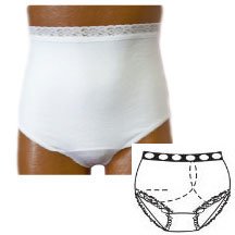 EA/1 - OPTIONS™ Ladies' Basic with Built-In Barrier/Support, White, Left-Side Stoma, Large 8-9, Hips 41" - 45" - Best Buy Medical Supplies