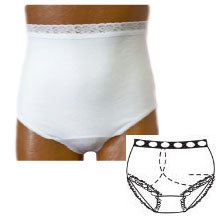 EA/1 - OPTIONS™ Ladies' Basic with Built-In Barrier/Support, White, Right-Side Stoma, Large 8-9, Hips 41" - 45" - Best Buy Medical Supplies