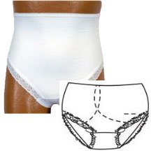 EA/1 - OPTIONS™ Ladies' Brief with Built-In Barrier/Support, White, Right-Side Stoma, Small 4-5, Hips 33" - 37" - Best Buy Medical Supplies