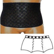 EA/1 - OPTIONS Ladies' Brief with Open Crotch and Built-In Barrier/Support, Black, Center Stoma, Large 8-9, Hips 41" - 45" - Best Buy Medical Supplies
