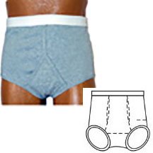 EA/1 - OPTIONS™ Men's Basic with Built-In Barrier/Support, Gray, Dual Stoma, Large 40-42 - Best Buy Medical Supplies