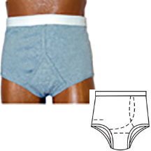 EA/1 - OPTIONS™ Men's Basic with Built-In Barrier/Support, Gray, Left-Side Stoma, Small 32-34 - Best Buy Medical Supplies