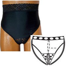 EA/1 - Options Ostomy Support Barrier Ladies' Backless with Split-Lace Crotch and Built-in Barrier XL 10 - Best Buy Medical Supplies