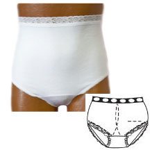 EA/1 - Options Ostomy Support Barrier Ladies’ Basic Brief with Built-In Ostomy Barrier/Support Small 4/5, White - Best Buy Medical Supplies