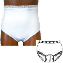 EA/1 - Options Ostomy Support Barrier Ladies' Split-Crotch Brief with Built-in Ostomy Barrier/Support, Small 4 to 5, White - Best Buy Medical Supplies