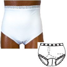 EA/1 - OPTIONS™ Split-Cotton Crotch with Built-In Barrier/Support, White, Right-Side Stoma, X-Large 10, Hips 45" - 47" - Best Buy Medical Supplies