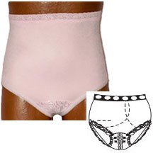 EA/1 - OPTIONS™ Split-Lace Crotch with Built-In Barrier/Support, Soft Pink, Left-Side Stoma, Large 8-9, Hips 41" - 45" - Best Buy Medical Supplies