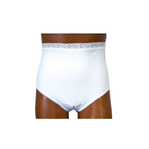 EA/1 - OPTIONS™ Ostomy Support Barrier Ladies Brief 880 with Snaps, Left Side Stoma, Large, Size 8-9 - Best Buy Medical Supplies