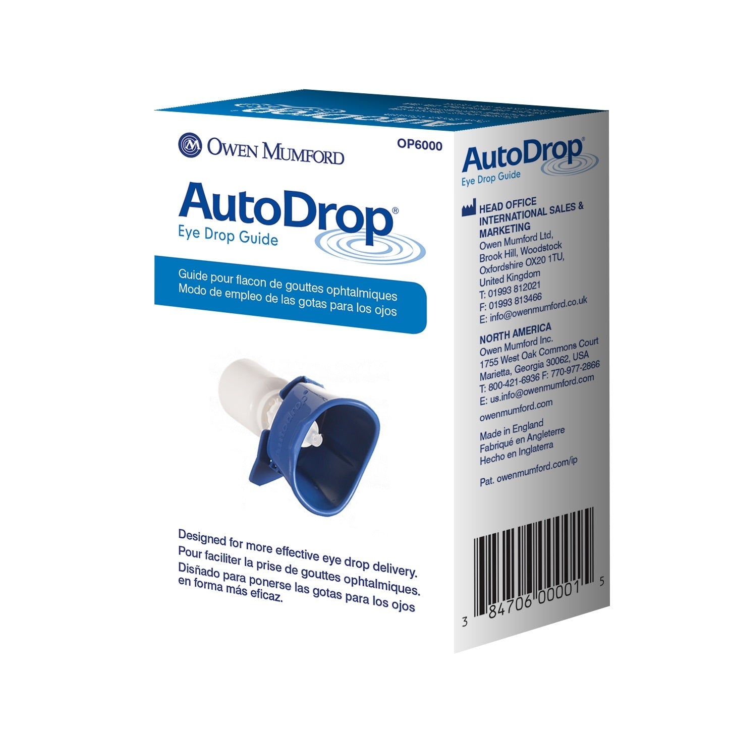 EA/1 - Owen Mumford USA Inc Autodrop® Eye Opener, Clips Onto the Majority of Eyedrop Bottles - Best Buy Medical Supplies