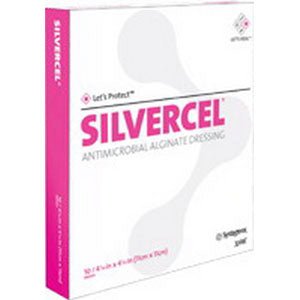 EA/1 - Systagenix Silvercel™ Antimicrobial Alginate Dressing, Sterile, Adhesive 4-1/4" x 4-1/4" - Best Buy Medical Supplies