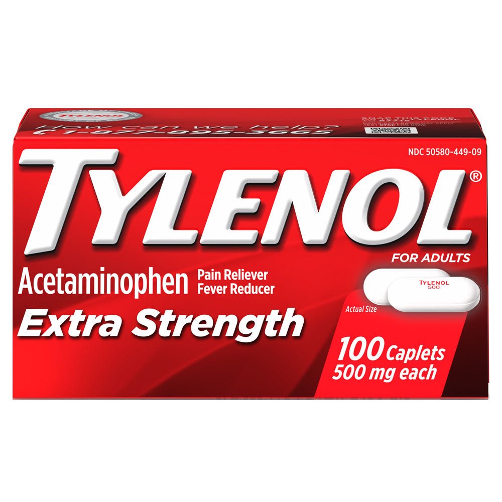 EA/1 - Tylenol Extra Strength, 500 mg Acetaminophen caplet, 100 count - Best Buy Medical Supplies