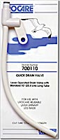 EA/1 - UROCARE Products Inc Quick Drain Valve&trade; with White Rubber Tubing Medium 18", Quick Controlled Drainage - Best Buy Medical Supplies