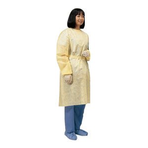 PK/10 - Cardinal Health™ Lightweight Isolation Gown with Ties Universal, Yellow, Spunbonded Polypropylene - Best Buy Medical Supplies
