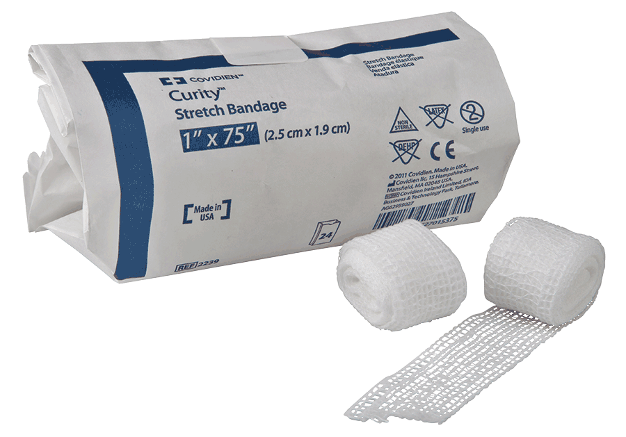 PK/12 - Kendall Conform™ Stretch Bandage, Non-Sterile, Soft Pouch, Low Lint, High Absorbency, Moderate Stretch, 4" x 75" - Best Buy Medical Supplies