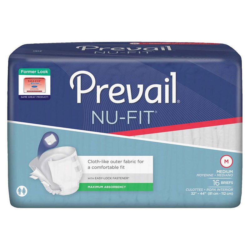 PK/16 - Prevail NU-Fit® Adult Brief, Medium (32" to 44") - Best Buy Medical Supplies