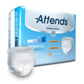 PK/20 - Attends Underwear Complete, Medium 34" to 44" - Best Buy Medical Supplies