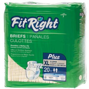 PK/20 - FitRight® Plus Brief, 2XL (60" to 69") - Best Buy Medical Supplies