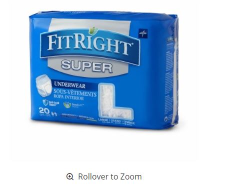 PK/20 - FitRight® Super Protective Underwear, Large (40" to 56") - Best Buy Medical Supplies